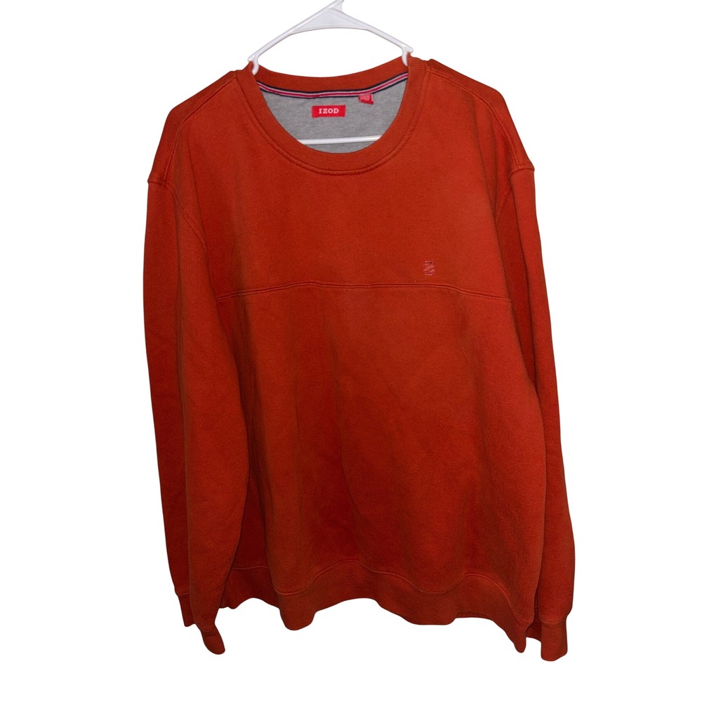 IZOD Sweatshirt Mens XXL Orange Fall Pupmkin color